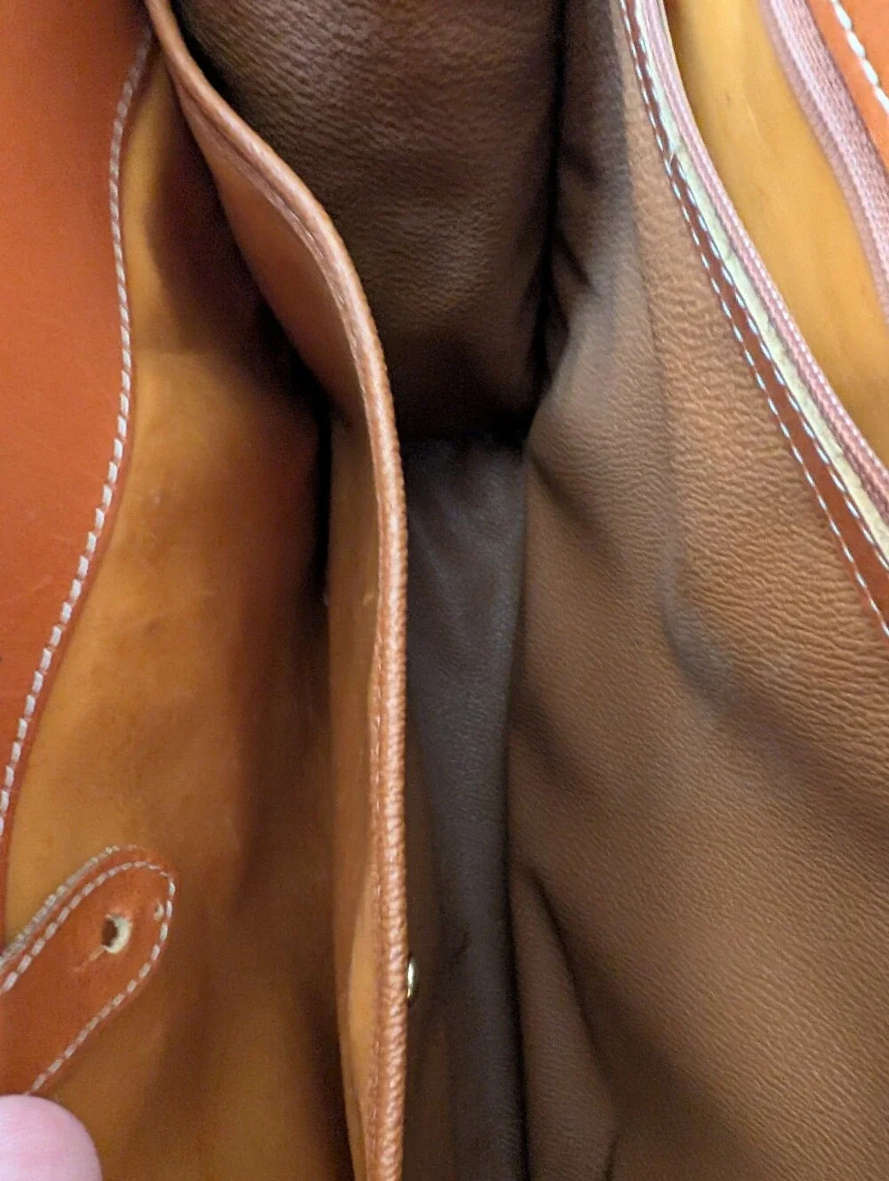 Vintage Dooney & Bourke All-Weather Leather Satchel Tan & Brown Bag
